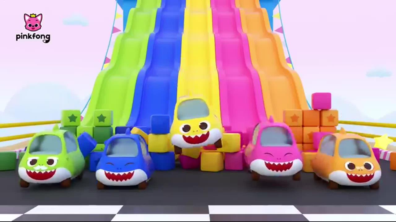 موزیک بیبی شارک از پینک فانگ Baby Shark Toy Car Compilation Rescue