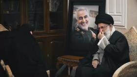  سخنرانی کامل رهبر انقلاب در منزل شهید سلیمانی