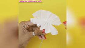 ایده ساخت دسته گل کاغذی 