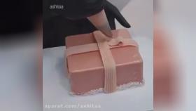 تزیین کیک به شکل کادو